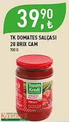 TARIM KREDİ BİRLİK DOMATES SALÇASI 28 BRİX CAM 700 G TARIM KREDİ BİRLİK DOMATES SALÇASI 28 BRİX CAM 700 G